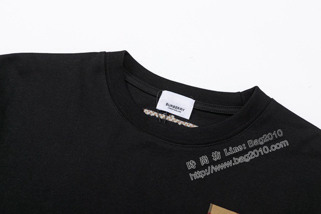 Burberry專櫃巴寶莉2023SS新款刺繡印花T恤 男女同款 tzy2674